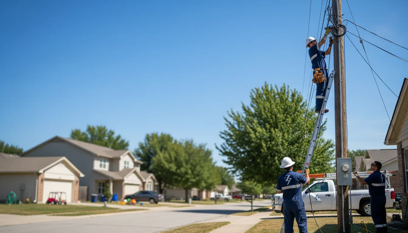 Residential electrician providing installation services in Saint Elmo, IL